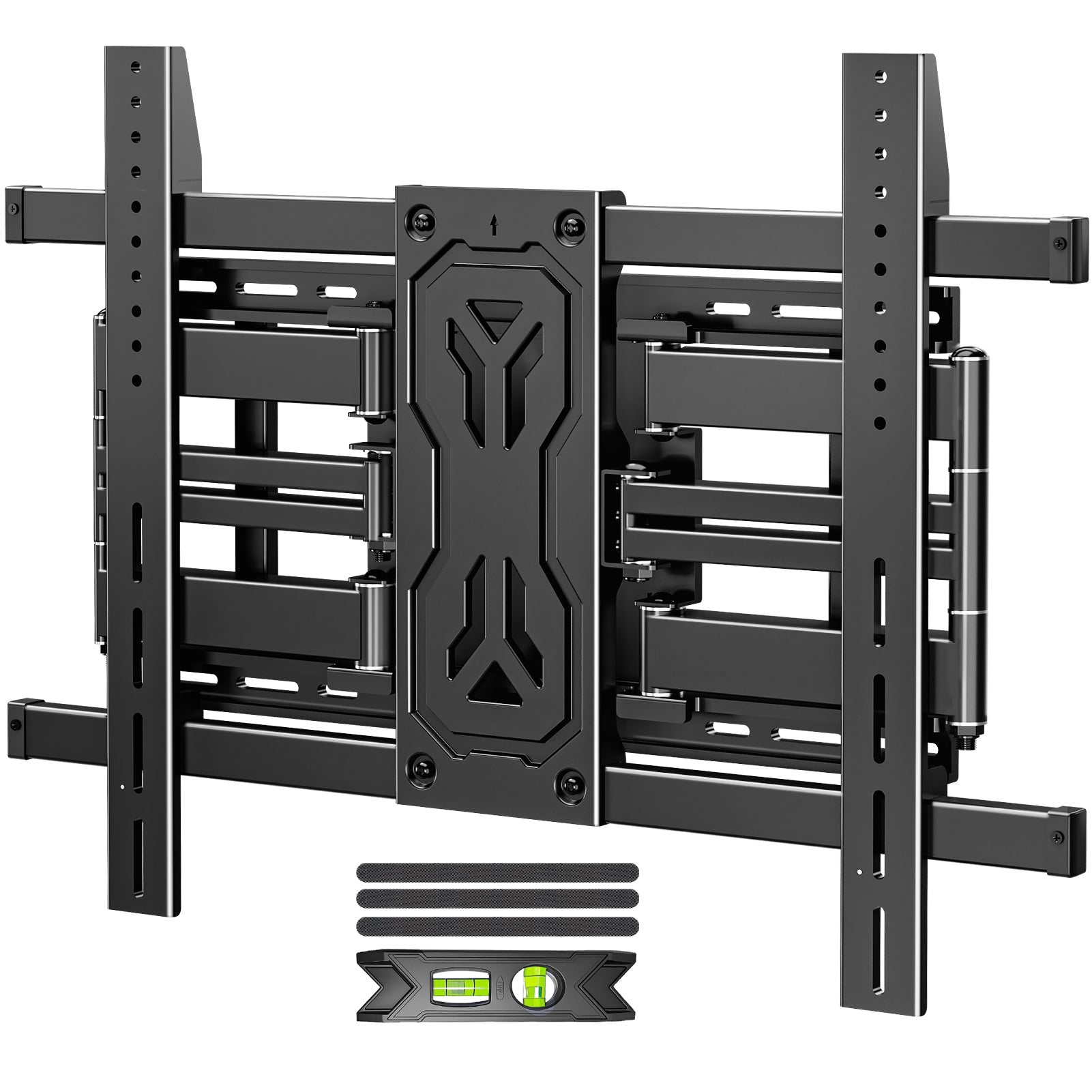 MOUNTUP Full Motion TV Wall Mount for 40"-110" TVs up to 250 lbs, 1.65" Slim TV Bracket with Articulating Arms Swivel Tilt, Heavy Duty Pre-Assembled Wall Mount, Max VESA 800x600mm, 12″-24″ Wood Studs