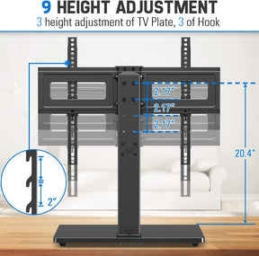 swivel TV stand with height adjustment up to 31''