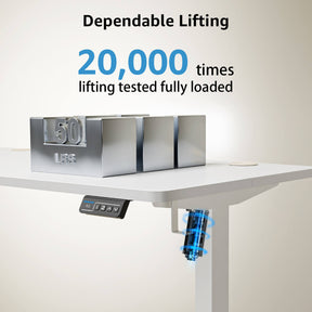 MOUNTUP 48x24" Electric Height Adjustable Standing Desk- White