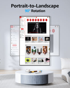 MOUNTUP Ultra-Slim & Rotating TV Wall Mount for Samsung The Frame/Neo QLED 8K/Neo QLED 4K Series, TV Mount 90 Degree Landscape to Portrait, Max VESA 400x400mm Hold up to 88 lbs MU0089