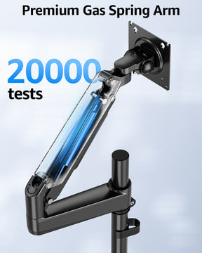MOUNTUP Heavy Duty Monitor Arm Fits Max 49" Ultrawide Screens, Ultra Wide Monitor Arm Holds 4.4-44 lbs, Single Monitors Stand for Samsung Odyssey G9 and More, Gas Spring Height Adjustable, VESA Mount