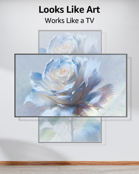 MOUNTUP Ultra-Slim & Rotating TV Wall Mount for Samsung The Frame/Neo QLED 8K/Neo QLED 4K Series, TV Mount 90 Degree Landscape to Portrait, Max VESA 400x400mm Hold up to 88 lbs MU0089