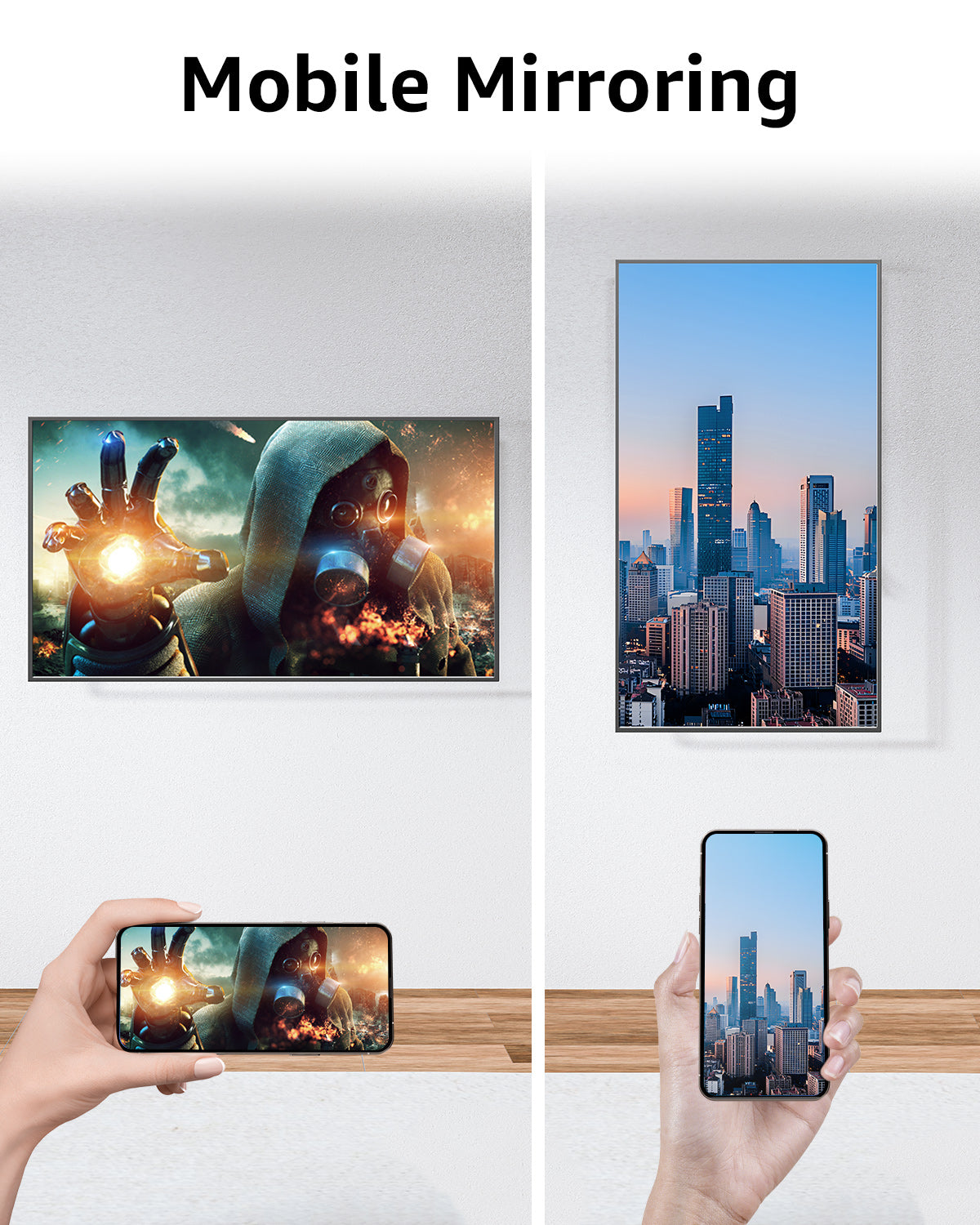 MOUNTUP Ultra-Slim & Rotating TV Wall Mount for Samsung The Frame/Neo QLED 8K/Neo QLED 4K Series, TV Mount 90 Degree Landscape to Portrait, Max VESA 400x400mm Hold up to 88 lbs MU0089