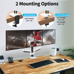 Full Motion Triple Monitor Desk Mount for Max 32'' Monitors MUA8003
