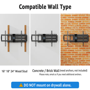 Full Motion TV Wall Mount For 42"-90" TVs MU0059