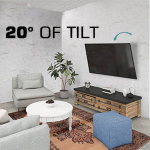 mountup tv wall mount 20° of tilt