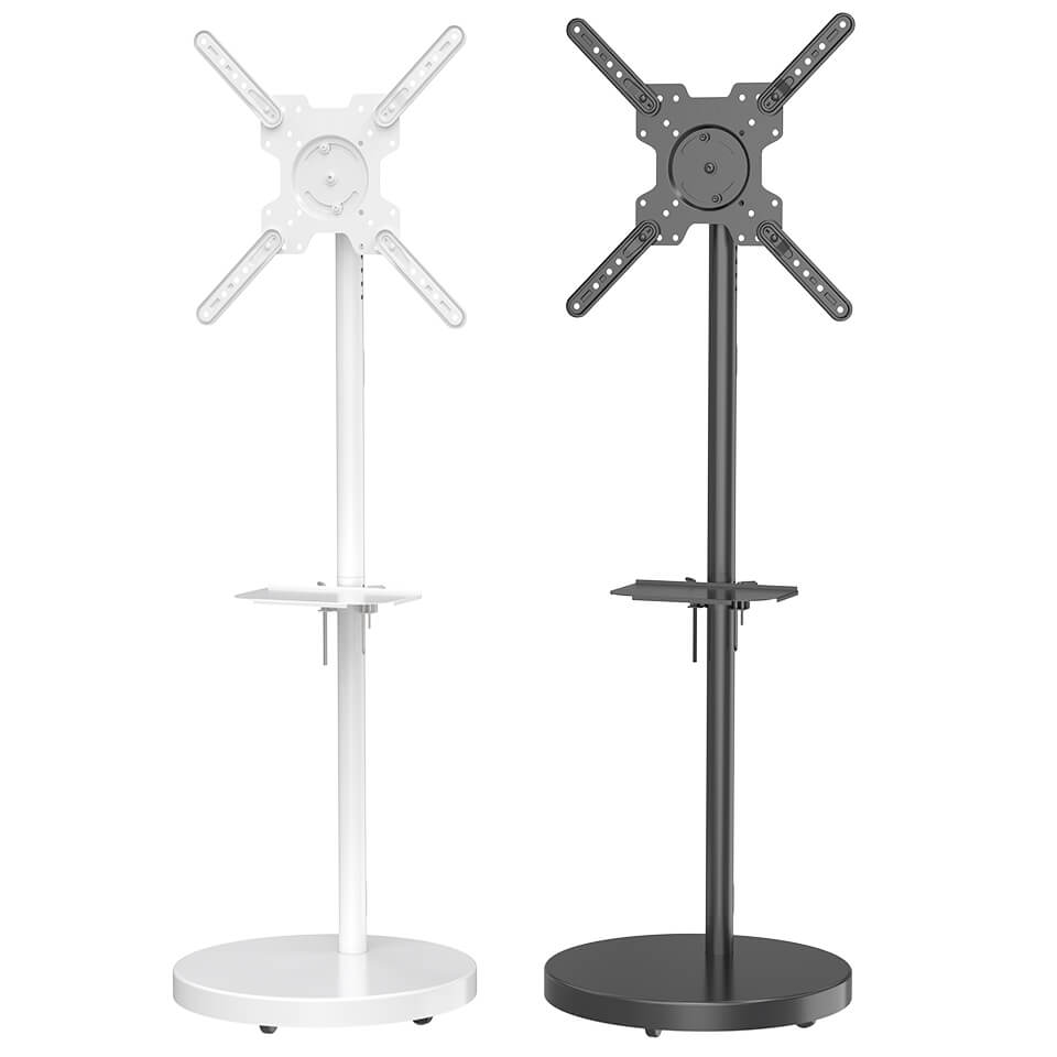 17''- 55'' White Monitor Floor Stand TV Mount & TV Cart MUT1109