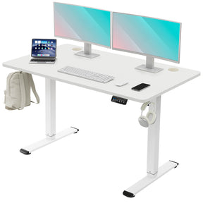 Height Adjustable Electric Standing Desk - White