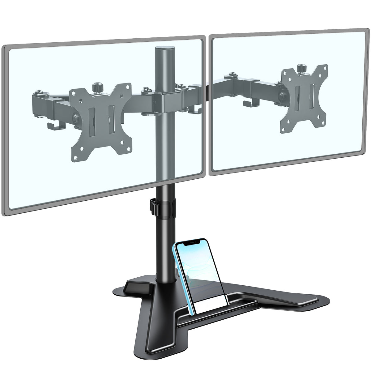 View Free Dual Monitor Desk Stand for Max 27'' Monitors VF1002