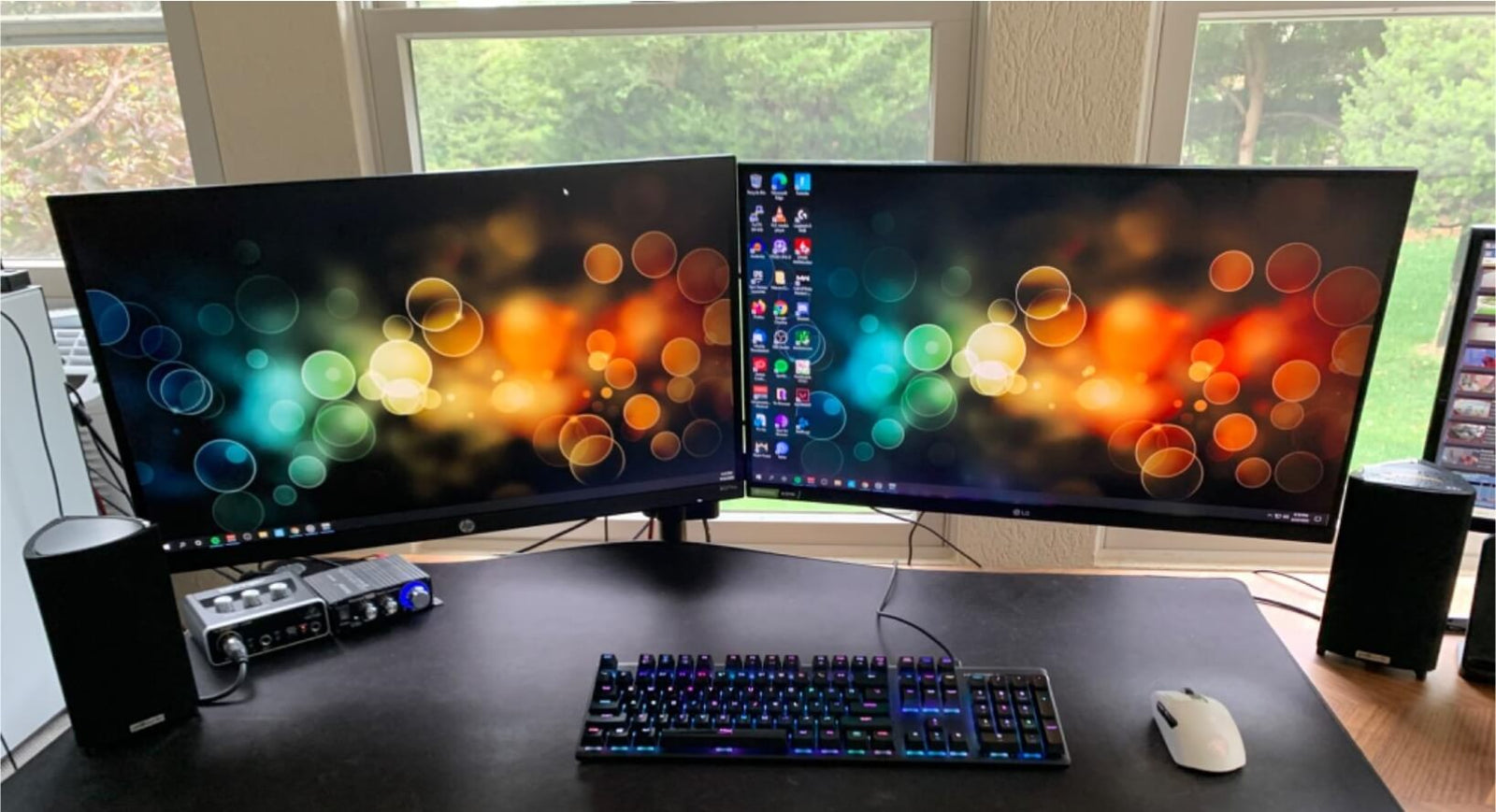 mountup dual monitor desk mount clean desk setup