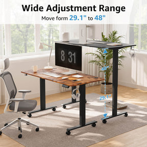 Electric Height Adjustable Standing Desk - Black