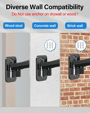 dual monitor wall mount diverse wall compatibility
