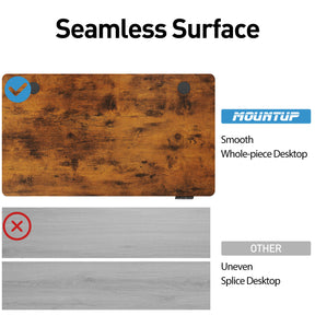 Height Adjustable Electric Standing Desk - Rustic Brown