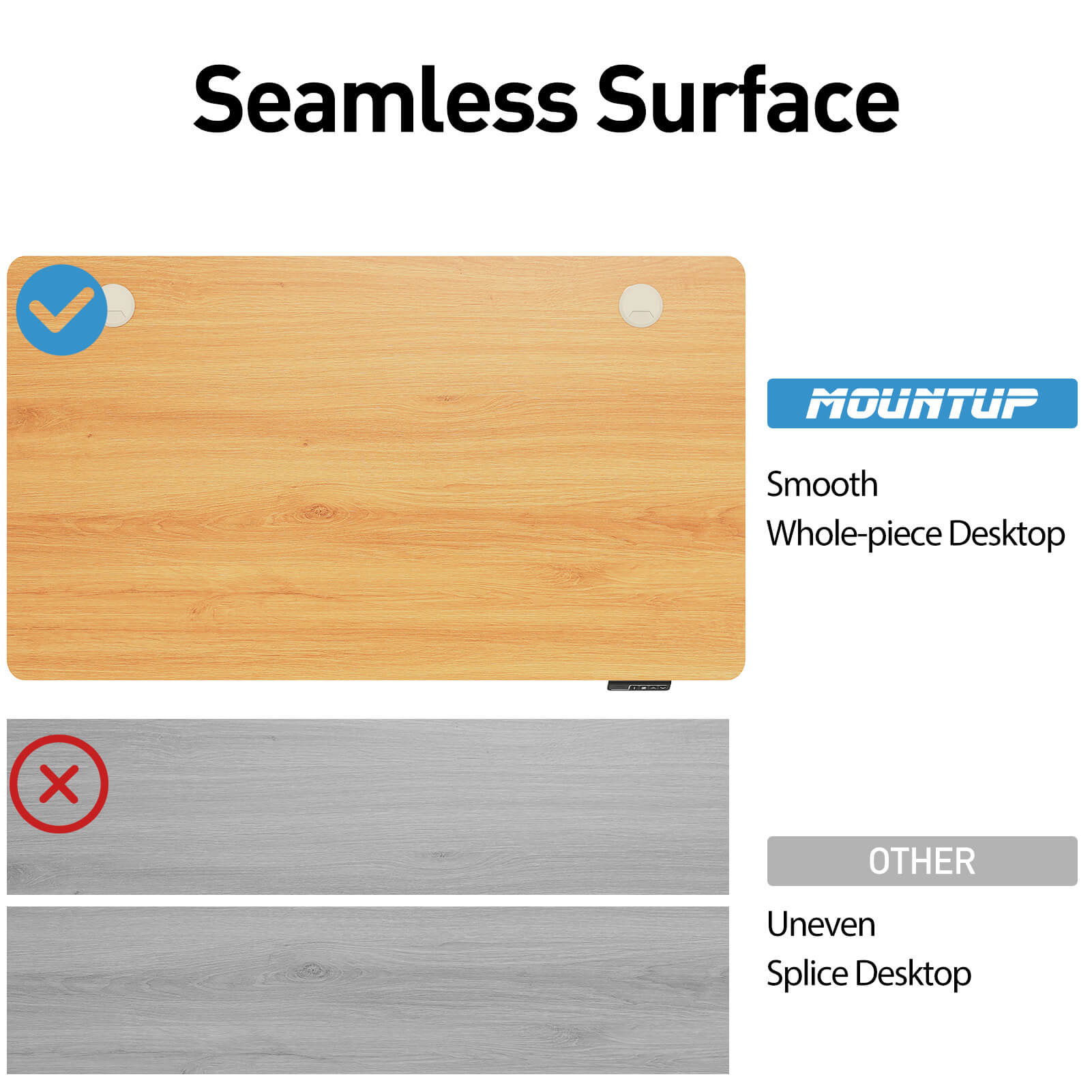 Height Adjustable Electric Standing Desk - Oak