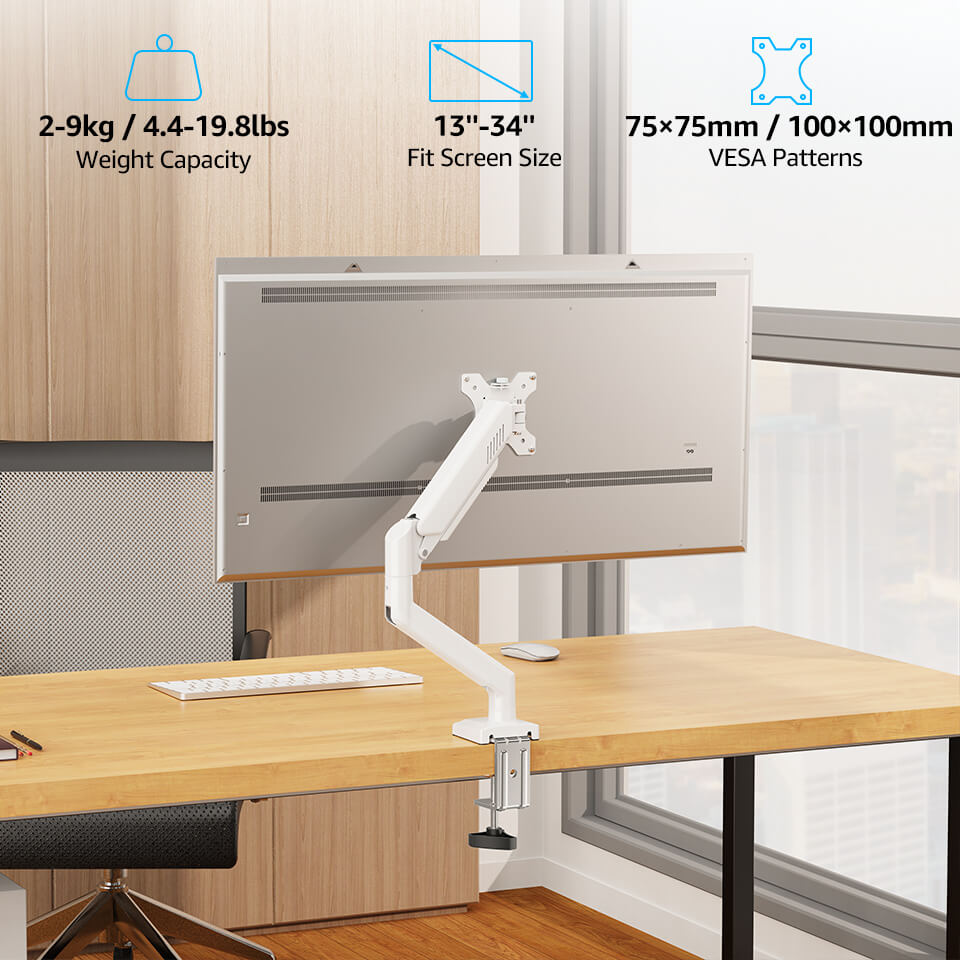 Freelift Single Monitor Desk Mount for 13''-34'' Monitors MUA8013W