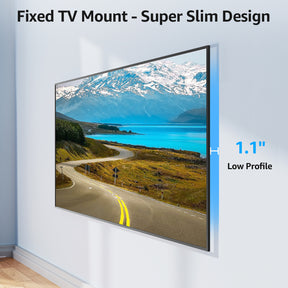 MOUNTUP Large Fixed TV Wall Mount for 50”-120" TVs up to 220 LBS, Low Profile Heavy Duty TV Mount Space Saving, Fits 16", 24", 32” Studs One-Piece Wall Bracket for Max VESA 950x600mm MU0097