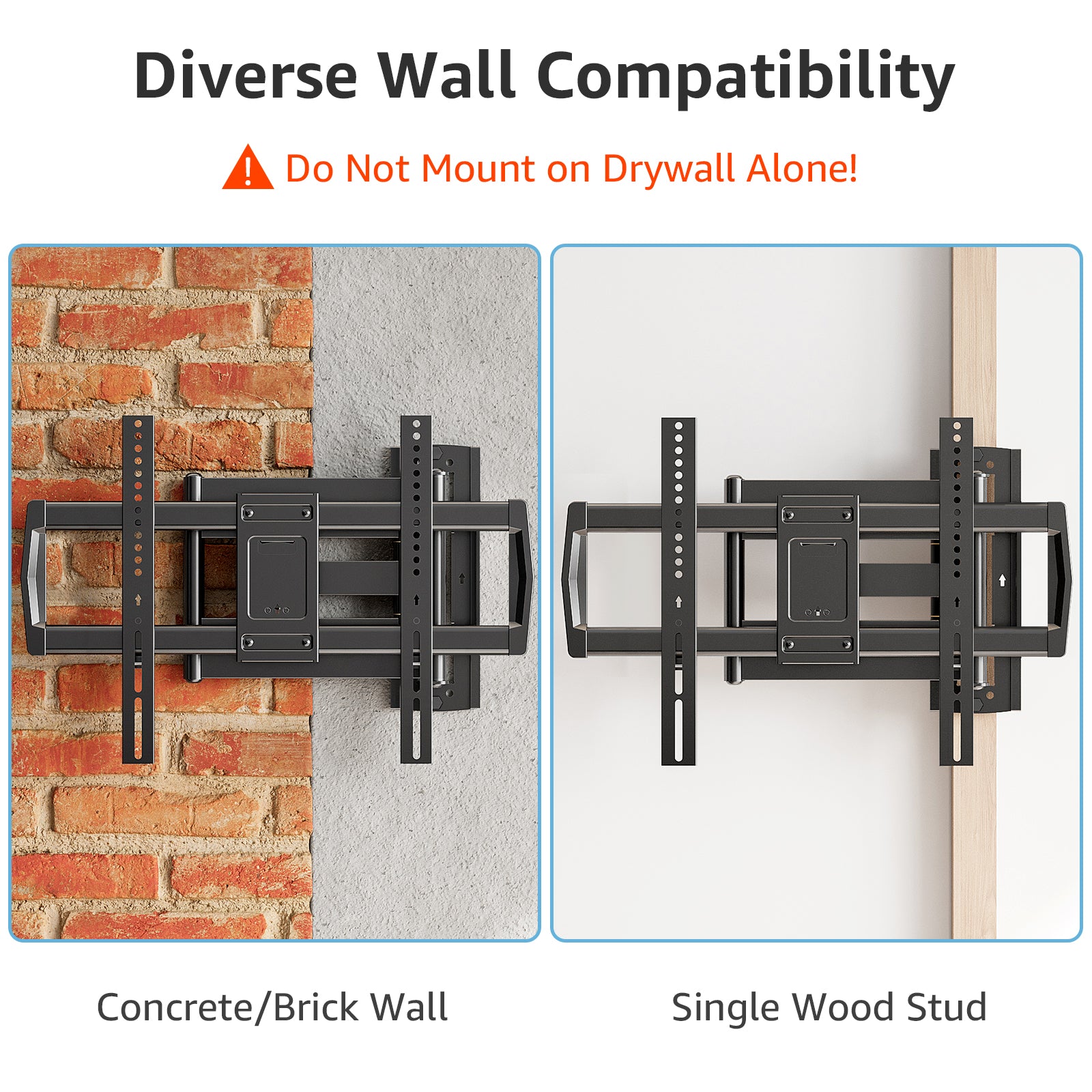 MOUNTUP Outdoor TV Mount Weatherproof for Most 42-75 Inch TVs, Fits for Gazebo and Patio, 37.9" Long Arm Wall Mount Full Motion with Tilt & Swivel, Max VESA 600x400mm and Up to 99 LBS MU0047-L-OD