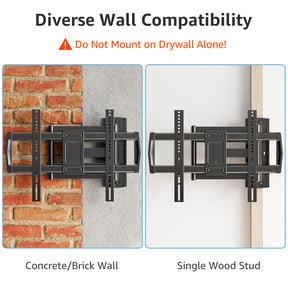 MOUNTUP Outdoor TV Mount Weatherproof for Most 42-75 Inch TVs, Fits for Gazebo and Patio, 37.9" Long Arm Wall Mount Full Motion with Tilt & Swivel, Max VESA 600x400mm and Up to 99 LBS MU0047-L-OD