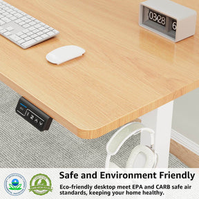 Height Adjustable Electric Standing Desk - Oak