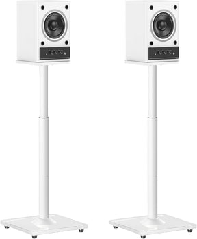 MOUNTUP Universal 28.3" to 37.4" Height Adjustable Floor Speaker Stands MU9132W-L