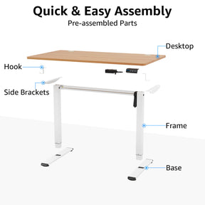 Height Adjustable Electric Standing Desk - Oak