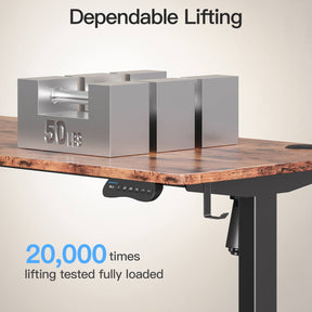 MOUNTUP 55 x 24 Inches Electric Height Adjustable Standing Desk UP512-B3