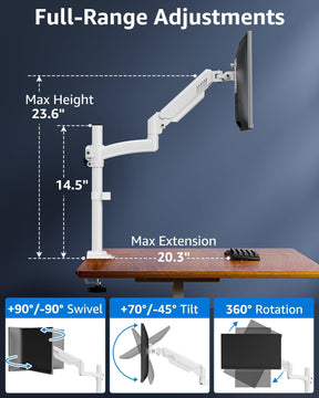 Freelift Single Monitor Desk Mount for 13''-32'' Monitors MU6015W