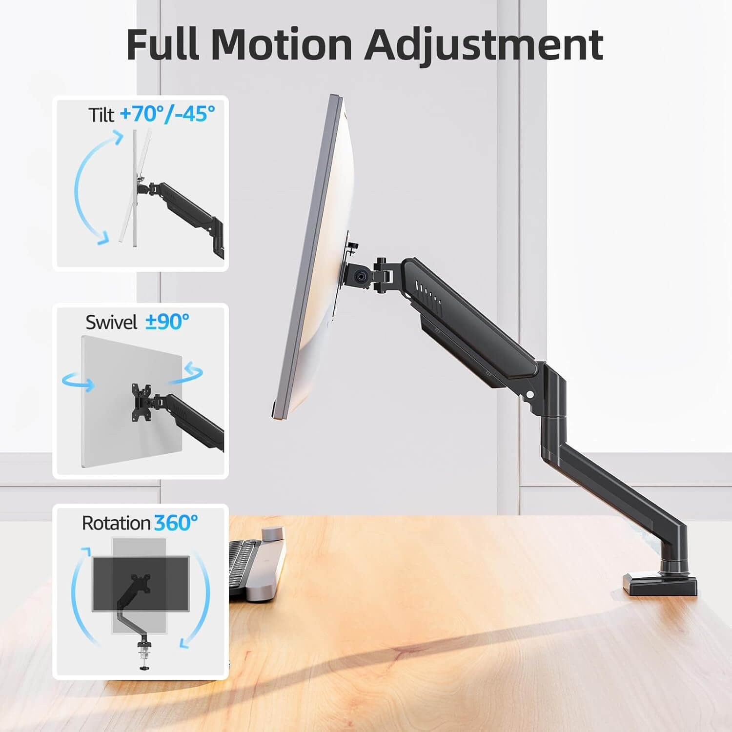 Freelift Single Monitor Desk Mount for 13''-32'' Monitors MU8013B