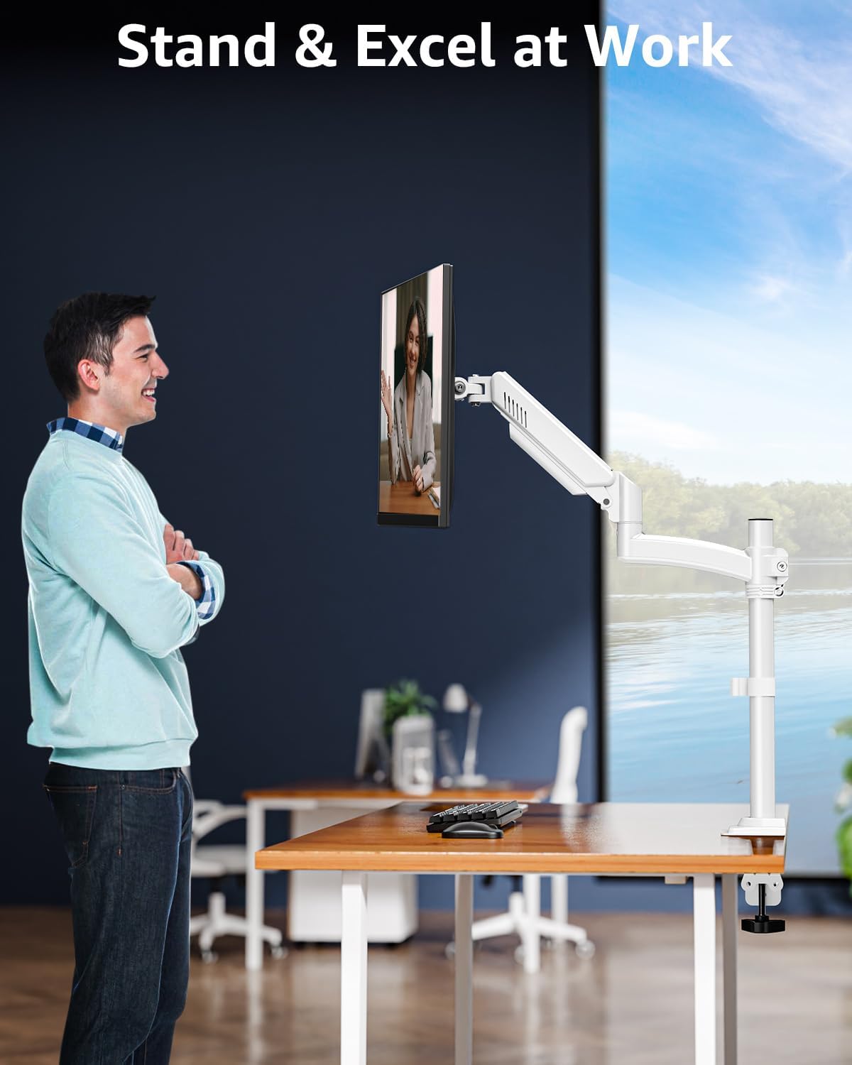 Freelift Single Monitor Desk Mount for 13''-32'' Monitors MU6015W