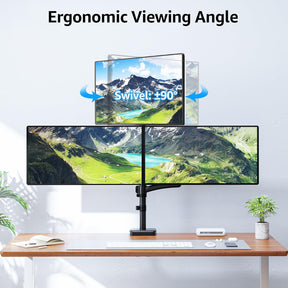 Full Motion Triple Monitor Desk Mount for Max 32'' Monitors MU6013A