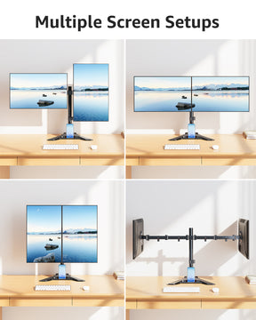 View Free Dual Monitor Desk Stand for Max 27'' Monitors VF1002