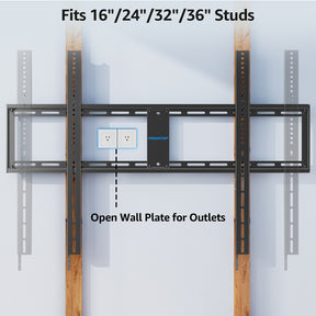 MOUNTUP Fixed TV Wall Mount for Most 42-120" TVs, Heavy Duty Wall Mount TV Bracket with Level Design, Low Profile Space Saving for LED OLED QLED, Max VESA 1000x700mm up to 280 LBS MU0094