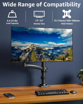 Freelift Single Monitor Desk Mount for 13''-32'' Monitors MU6015B