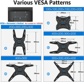 corner tv mount vesa patterns