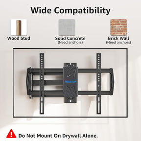 Full Motion Long Arm Corner TV Wall Mount For 32"-75" TVs MU0076