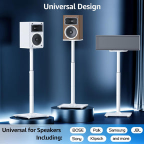 MOUNTUP Universal 28.3" to 37.4" Height Adjustable Floor Speaker Stands MU9132W-L