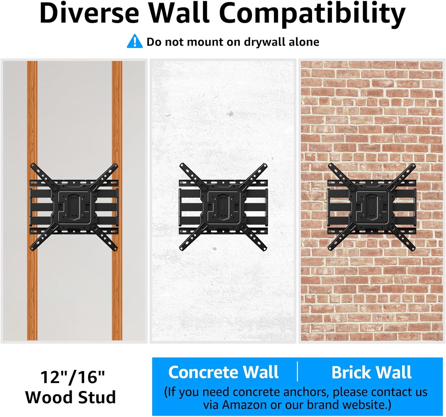MOUNTUP Ultra Slim Full Motion TV Wall Mount for 26" -75" TVs MU0062
