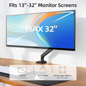 Freelift Single Monitor Desk Mount for 13''-32'' Monitors MU8013B