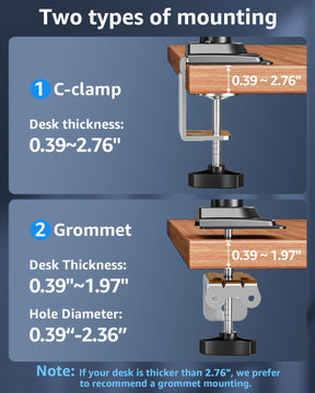 Freelift Single Monitor Desk Mount for 13''-32'' Monitors MU6015B