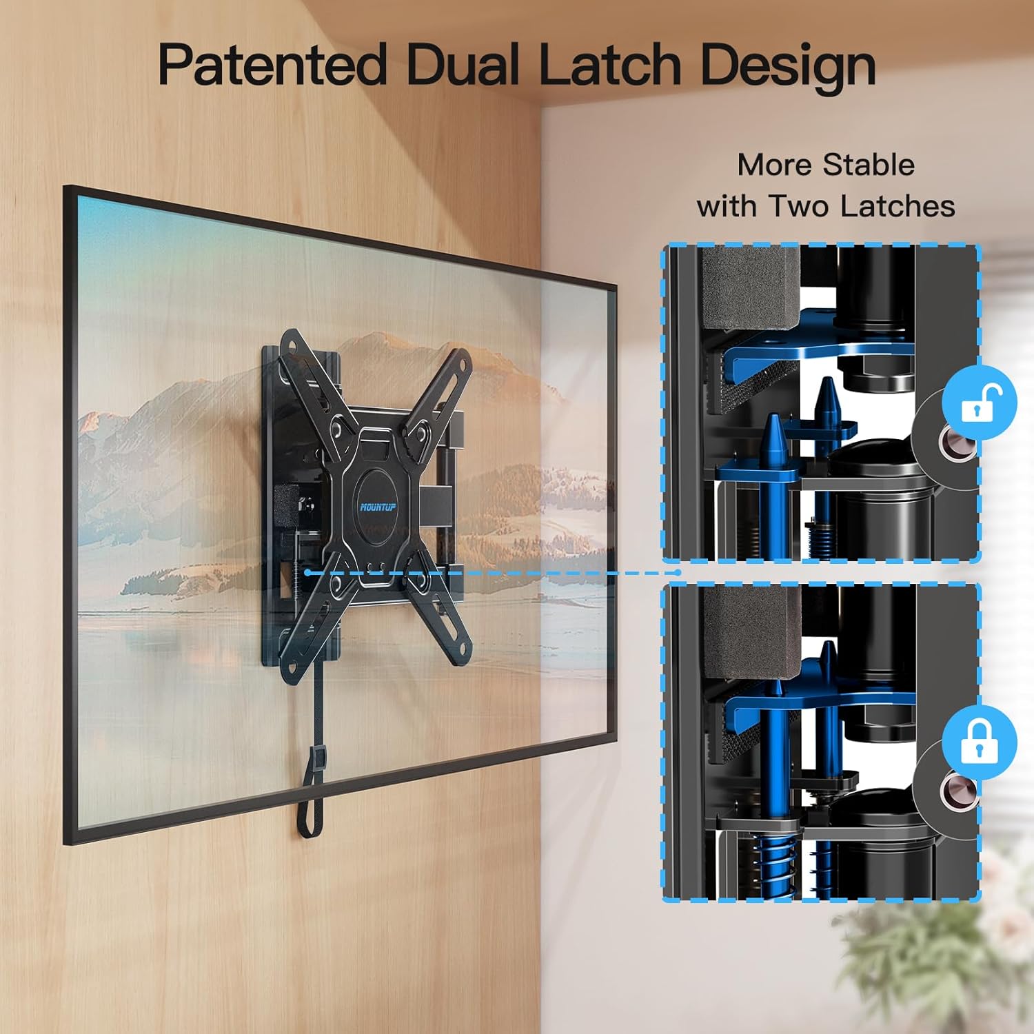 Full Motion Lockable RV TV Mount for 13''-43'' TVs MU2101