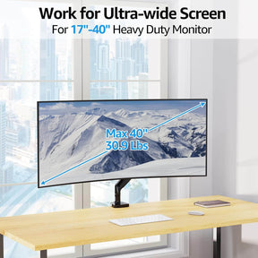 Ultrawide Single Monitor Desk Mount for Max 40'' Monitors MU7007
