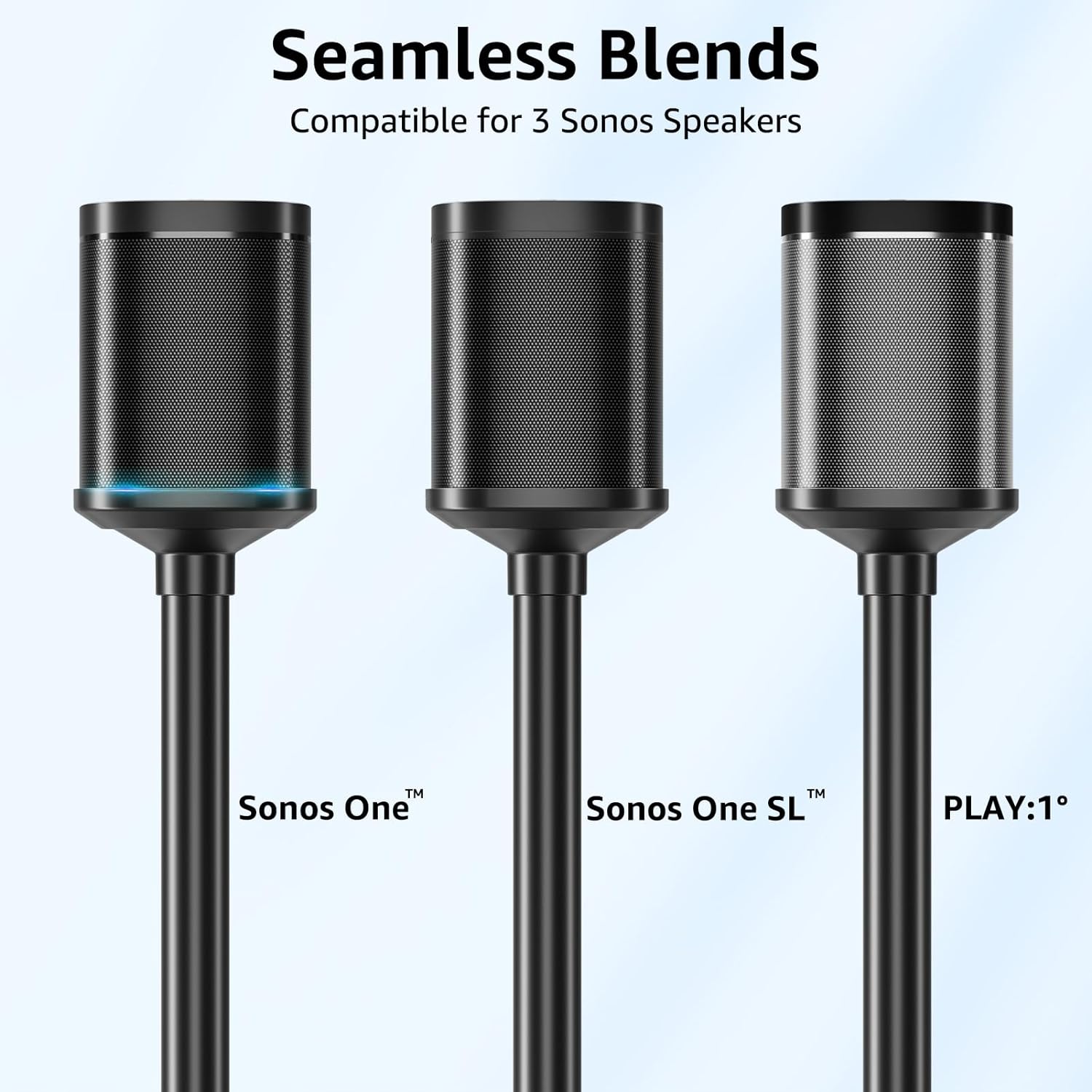 MOUNTUP Universal Adjustable Height Speaker Stand MU9134