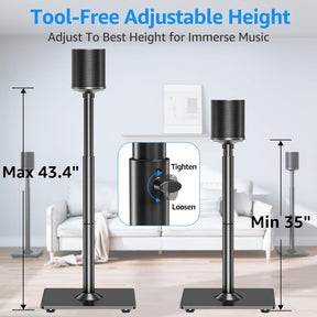 MOUNTUP Universal Adjustable Height Speaker Stand MU9146