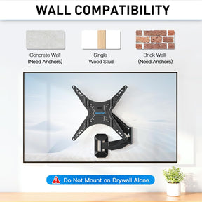Full Motion Corner TV Wall Mount for 26''-55'' TVs MU0037-B2
