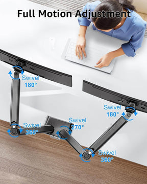 Freelift Dual Monitor Desk Mount for 13'' to 32'' Monitors MU8014B