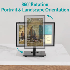 TV Stand Rotate Tilt Glass Base Hold up to 17.6lbs MP1011-ES