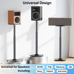 View Free Universal Speakers Stands Pair 28.3" to 37.4" Height Adjustable Audio Stand VF9132-L