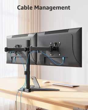View Free Dual Monitor Desk Stand for Max 27'' Monitors VF1002