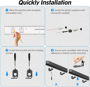 Universal Soundbar Wall Mount MU9101B-A