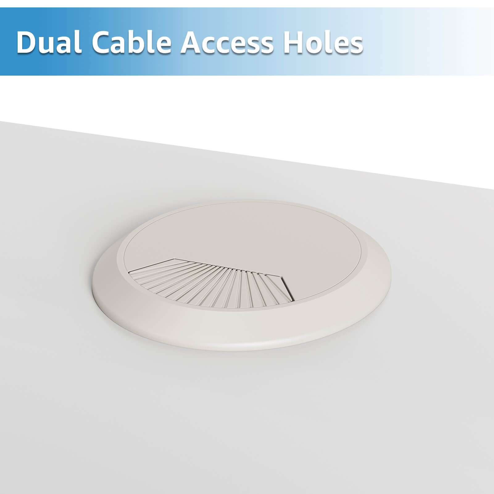 Electric Height Adjustable Standing Desk - White